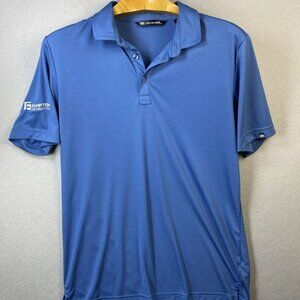 Travis Matthew Polo Shirt‎ Mens Medium Blue Short Sleeve Golf Stretch Polyester